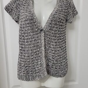 Ann Taylor LOFT short sleeve sweater one button cardigan Size Small